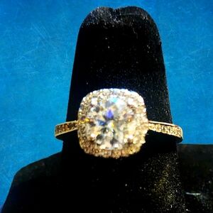 Halo CZ 925 Sterling Silver Ring